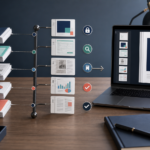 Several PDF sections flowing in a controlled order into one verified combined document