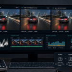 Video workstation compares a sharp source master with over-compressed and well-encoded exports
