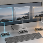 Three translucent frames represent full-screen, window, and selected-area captures