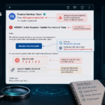 Suspicious email is inspected for sender mismatch, urgency, unsafe links, codes, and attachments