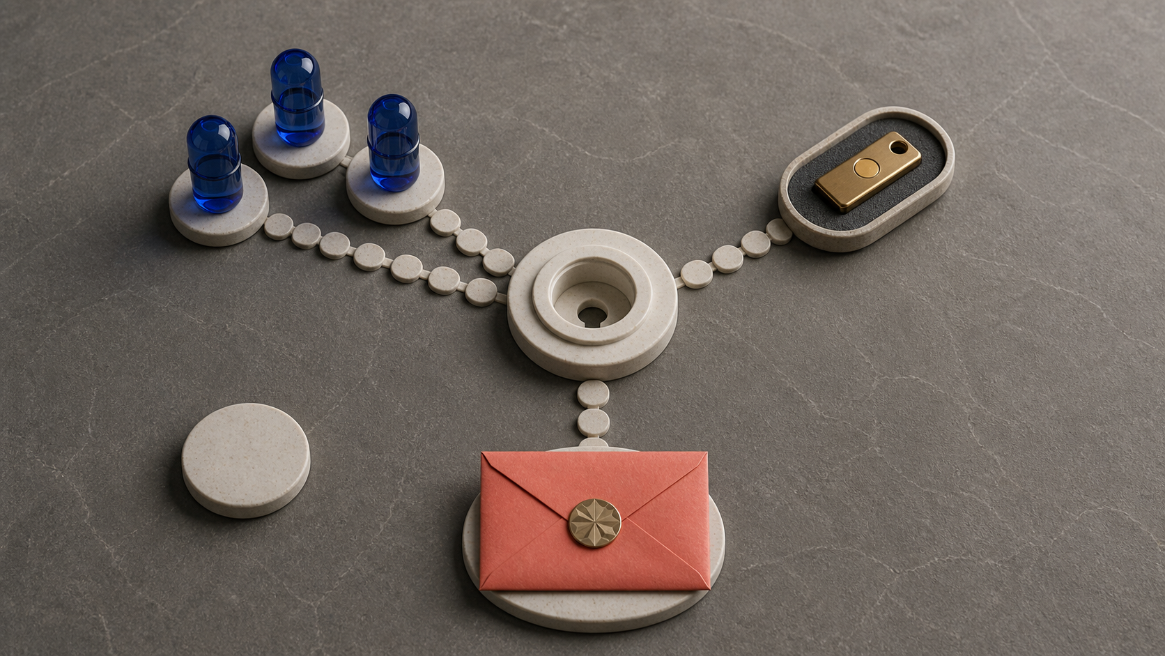 Three independent passkey recovery routes remain available beside one empty device platform