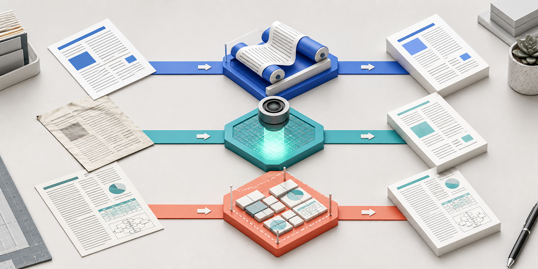 Digital, scanned, and complex-layout PDFs follow three different conversion routes