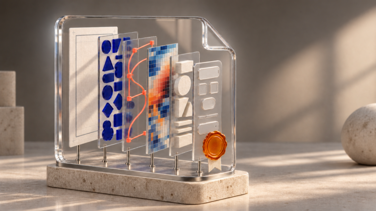 A transparent page capsule holds separate PDF content, structure, interaction, and trust layers