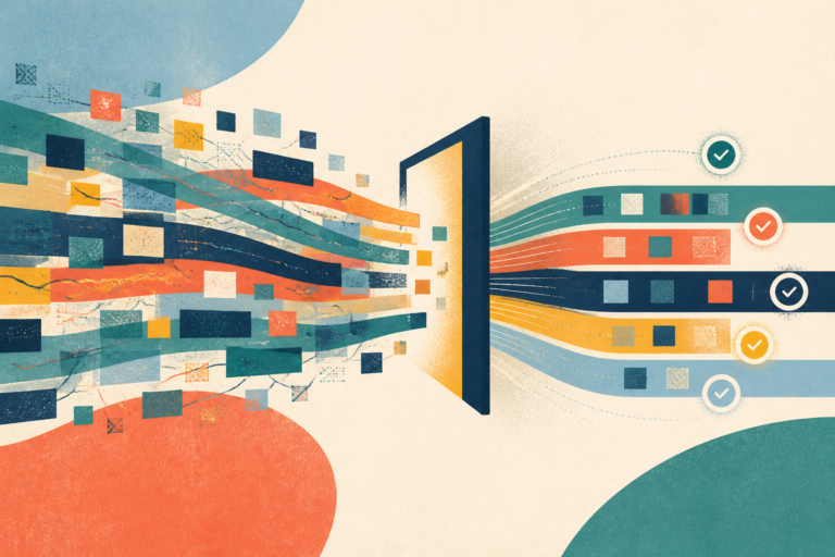 Abstract shift bands becoming organized after passing through a publication threshold